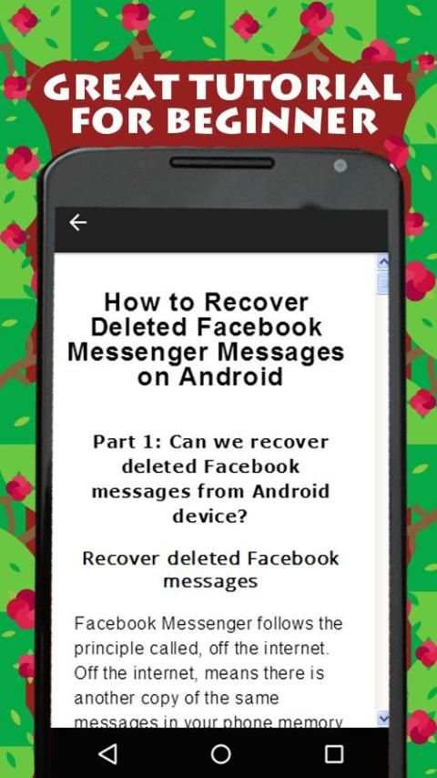Messenger Recovery Tips screenshot 1
