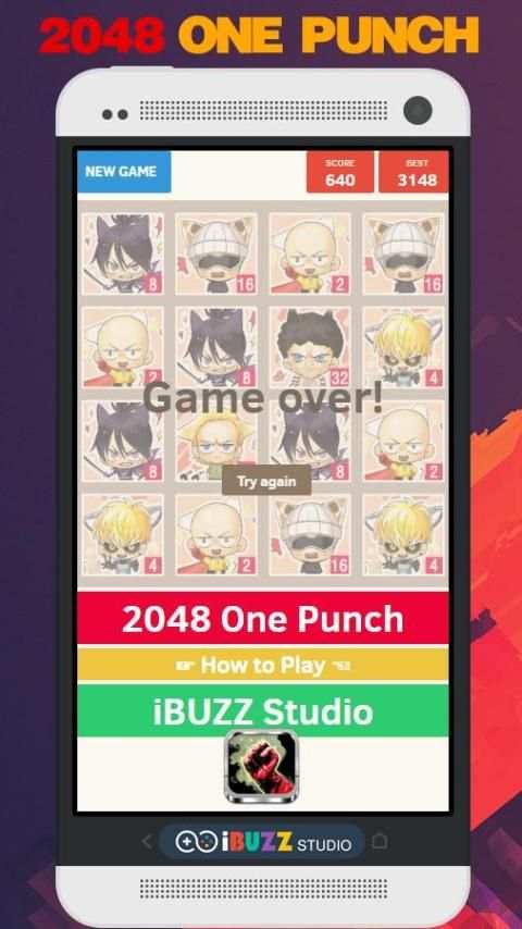 2048 One Punch Anime Edition screenshot 2