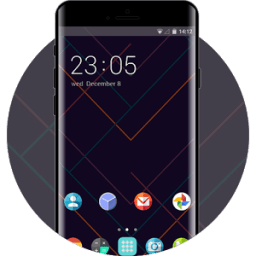 Theme for Infinix Note 4: Abstract Dark Red Neon أيقونة