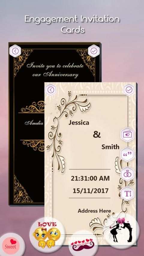 Engagement Invitation Card Maker 1 تصوير الشاشة