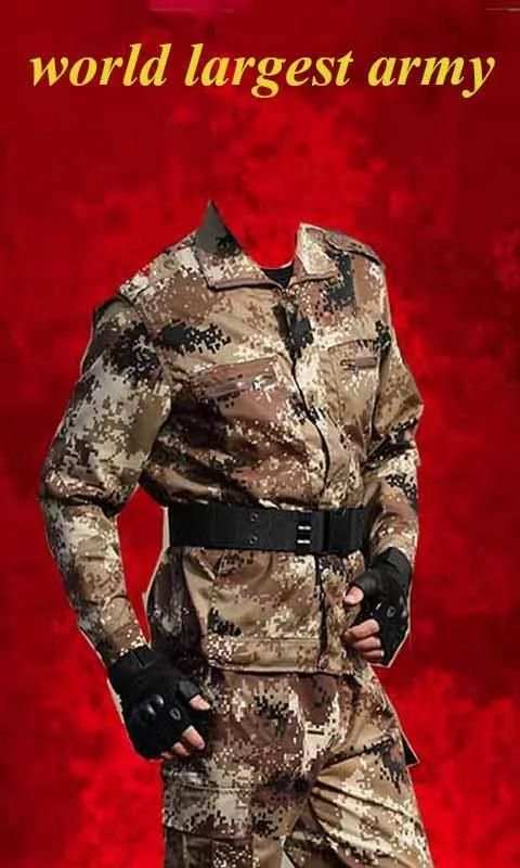 China Army Photo Editor Uniform Suit Changer 2017 screenshot 5