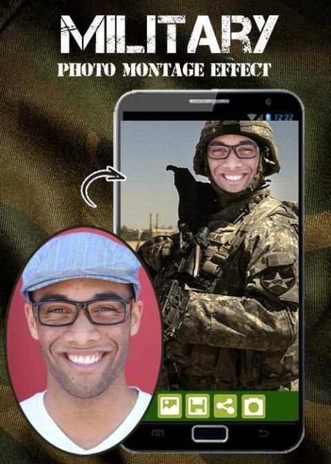 Military Photo Montage Effect скриншот 1