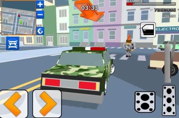 Blocky Army City Rush Racer 4 تصوير الشاشة