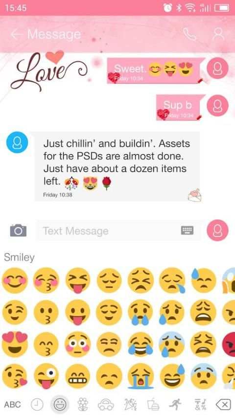Love Pink - One Sms screenshot 3