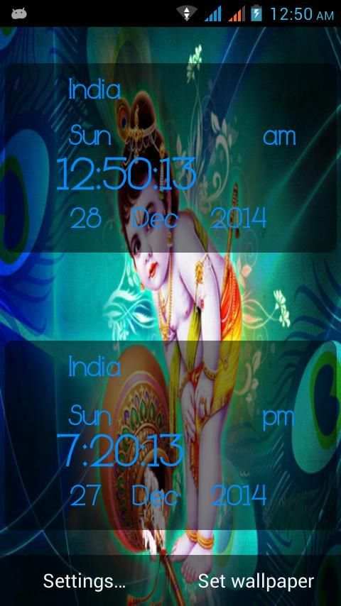 Krishna Digital Clock screenshot 5