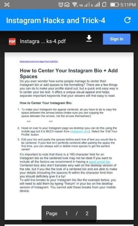 Hacks and tricks of Instagram screenshot 1