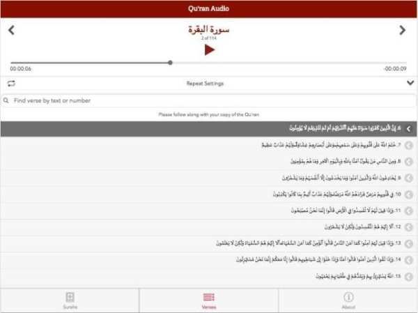 Qur'an Audio screenshot 1
