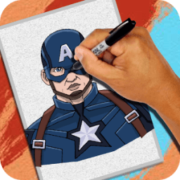 How to Draw Captain America आइकन