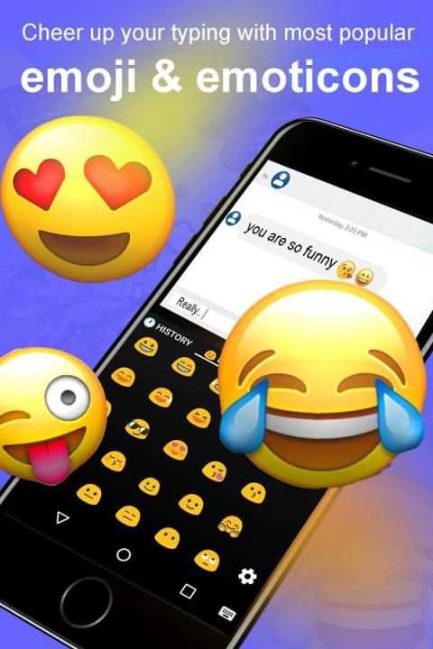 Keyboard for Phone 7 Black - Emoji, Themes screenshot 4