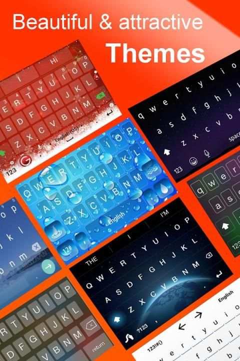 Keyboard for Phone 7 Black - Emoji, Themes screenshot 1