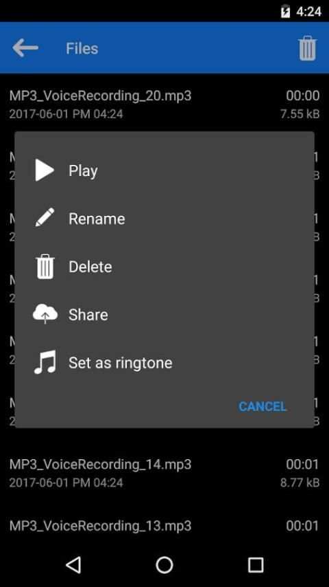 MP3 Voice Recorder 4 تصوير الشاشة