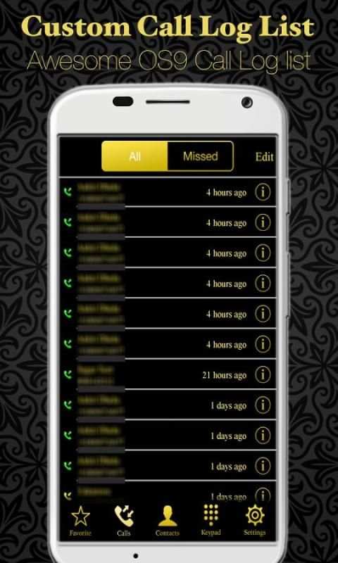 Gold Full Screen Caller Id screenshot 5