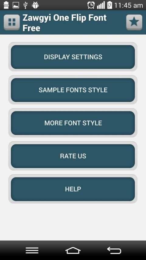Zawgyi One Flip Font Free скриншот 2