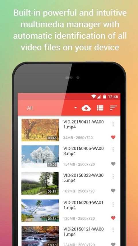 Video Player for Android 3 تصوير الشاشة