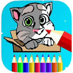 Talking Cat Tom Coloring Book иконка