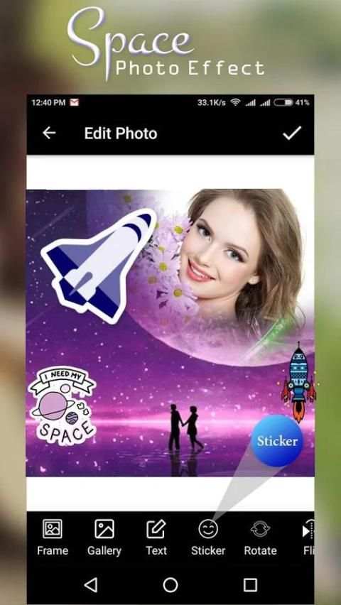 Space Photo Effect स्क्रीनशॉट 7