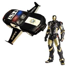 Flying Police Robot Cop Car : City Wars