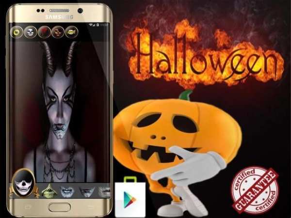 Scary Halloween Makeup 4 تصوير الشاشة