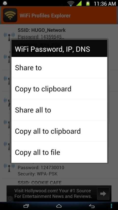 WiFi Password, IP, DNS screenshot 1