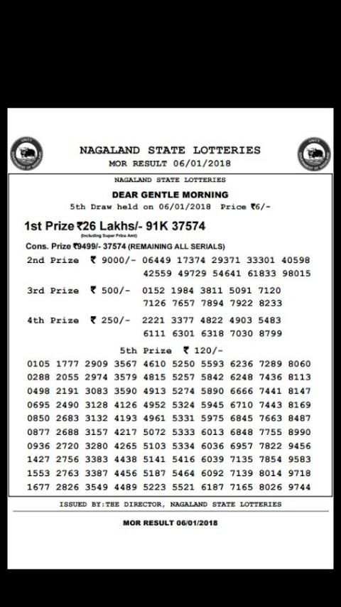 Nagaland Lotteries Result screenshot 1