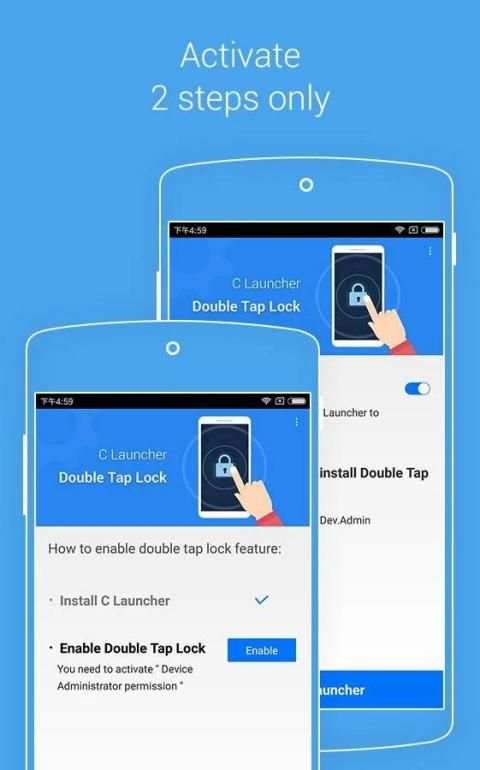 Fast Locker: Double Tap Lock Screen for U Launcher screenshot 2