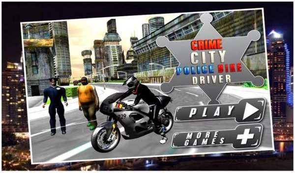 Crime City Police Bike Driver 2017 स्क्रीनशॉट 5