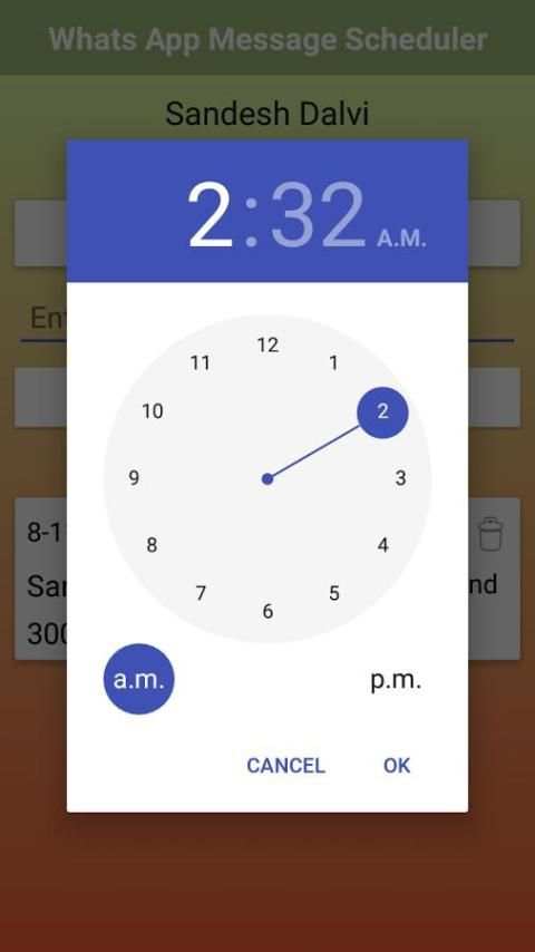 WhatsApp Message Scheduler screenshot 1