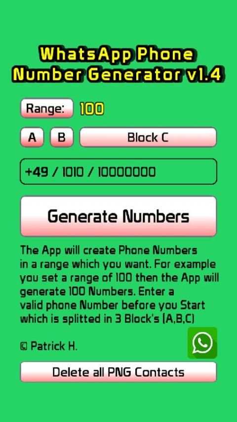 WhatsApp Phone Number Generator screenshot 3