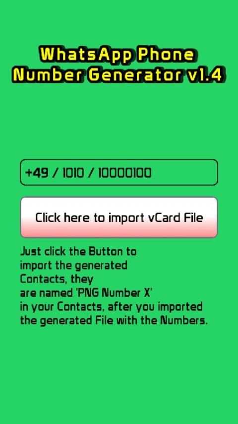 WhatsApp Phone Number Generator screenshot 2