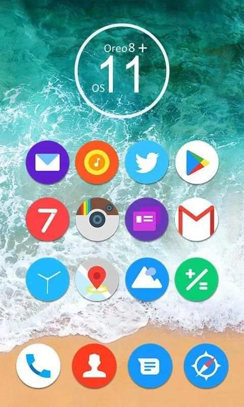 Oreo8 & Ios11 Go Launcher Theme screenshot 5