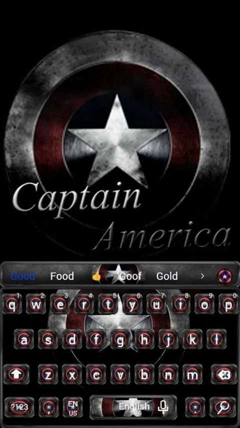 Captain America Keyboard theme screenshot 2