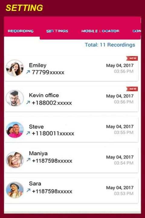 otomatic call recorder and data cleaning screenshot 2