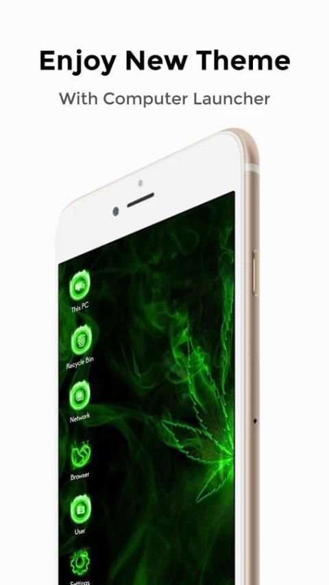 Weed Rasta Theme For Computer Launcher 3 تصوير الشاشة
