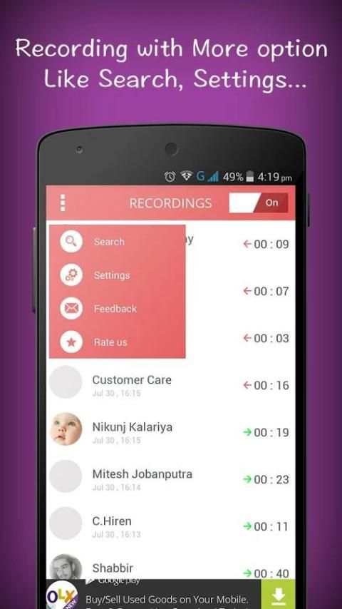 Auto Call Recorder Free screenshot 5