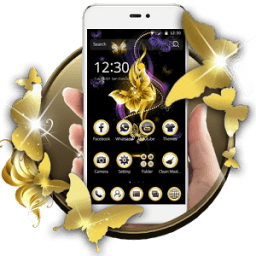 ikon Golden Butterfly theme lock screen White jade