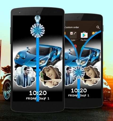 Cars Zipper Lock Screen скриншот 4