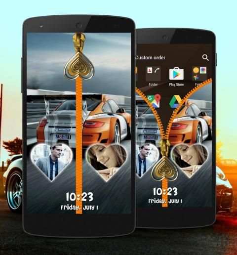 Cars Zipper Lock Screen скриншот 2