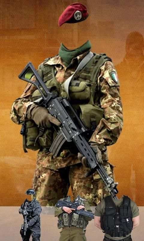 Pak commando suit editor-dress changer face swap скриншот 3