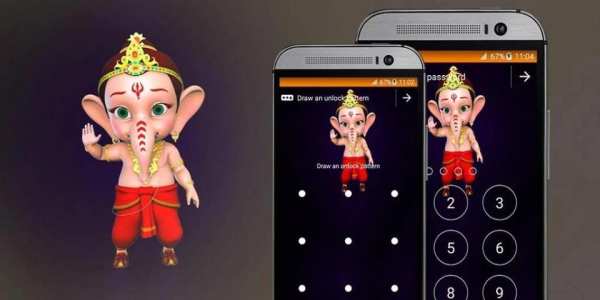 Bal Ganesh App Lock Theme 8 تصوير الشاشة
