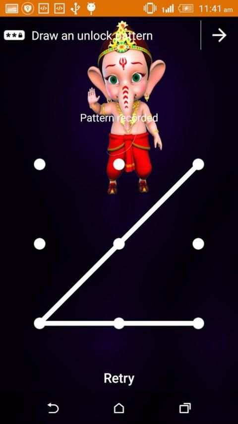 Bal Ganesh App Lock Theme 1 تصوير الشاشة