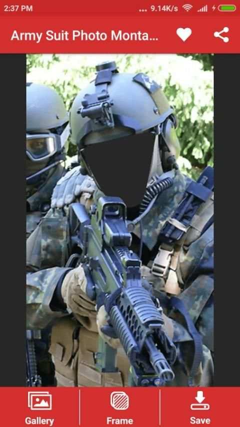 Army Suit Photo Montage 5 تصوير الشاشة
