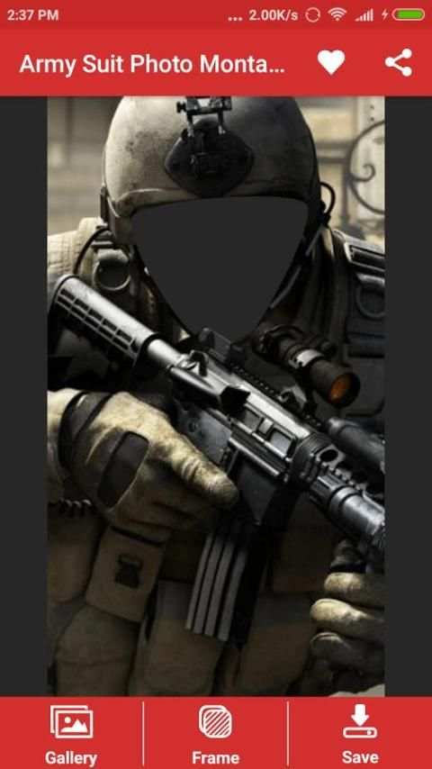 Army Suit Photo Montage 4 تصوير الشاشة