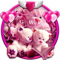 Pink Teddy Emoji Keyboard