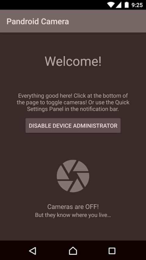 Pandroid Camera Blocker скриншот 3