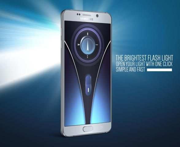 Super LED Bright Flashlight+Compass स्क्रीनशॉट 4