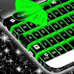 नियॉन ग्रीन कीबोर्ड आइकन