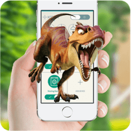 Dinosaur on screen prank أيقونة