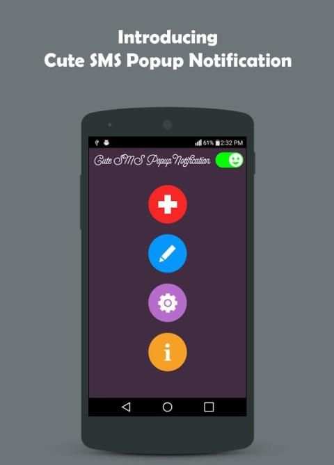 Cute SMS Popup Notification 7 تصوير الشاشة
