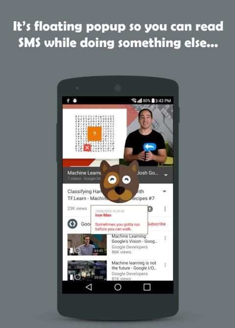 Cute SMS Popup Notification 5 تصوير الشاشة