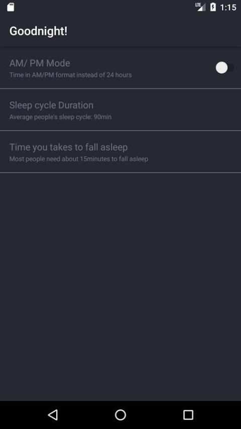 Goodnight! - Sleep Cycle Calculator скриншот 1